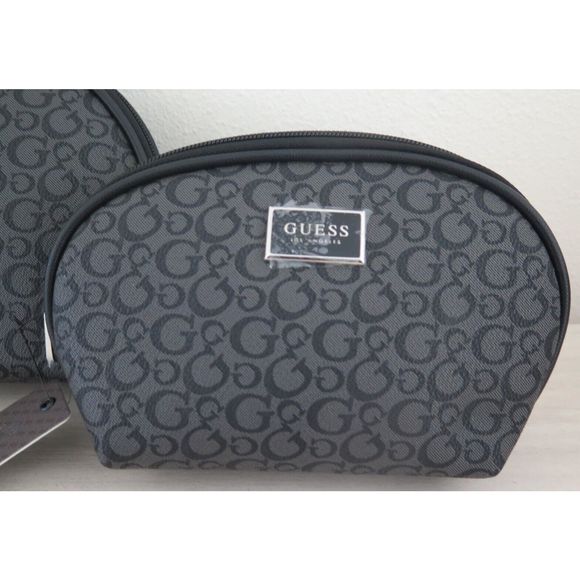 Guess T7960493 Women's Coal Rhodes Travel Cosmetic Makeup Pouches Set - Picture 8 of 10